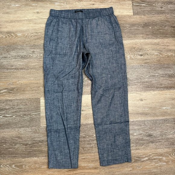 THEORY- Korene Chambray Linen Blend Pant- sz. S - Picture 4 of 11
